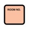 Nevs Printed Chart Labels - Room No 1-7/16" x 1-1/2" Salmon w/Black NRBP-S-SALMON - alternate 1
